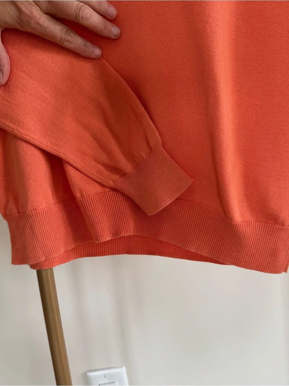 Brooks Brothers Coral V-Neck Pullover Sweater